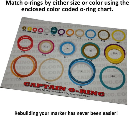 Dye Proto Rize/Rize Maxxed - Color Coded 3X Oring Rebuild Kit