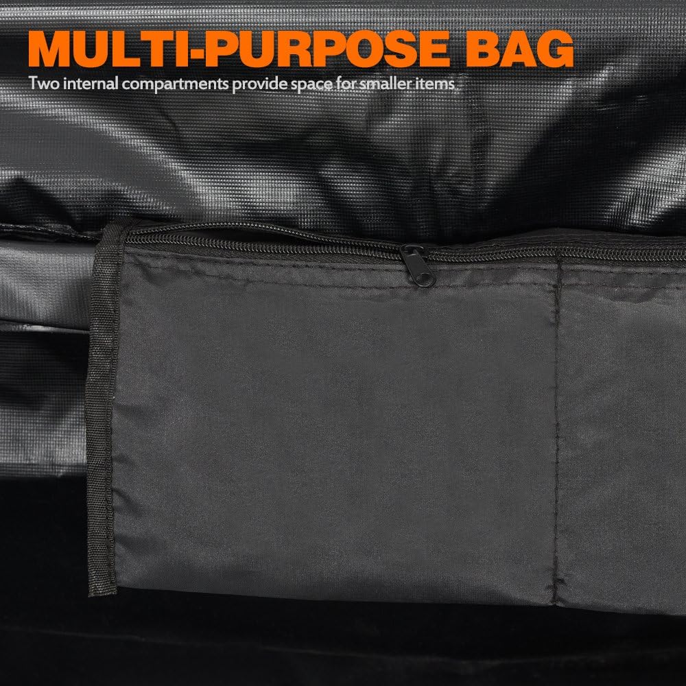 MICTUNING Hitch Rack Cargo Carrier Bag, Expandable 9.5 Cube Feet to 11.5 Cube Feet Waterproof Luggage Storage Bag for Car Truck SUV Van