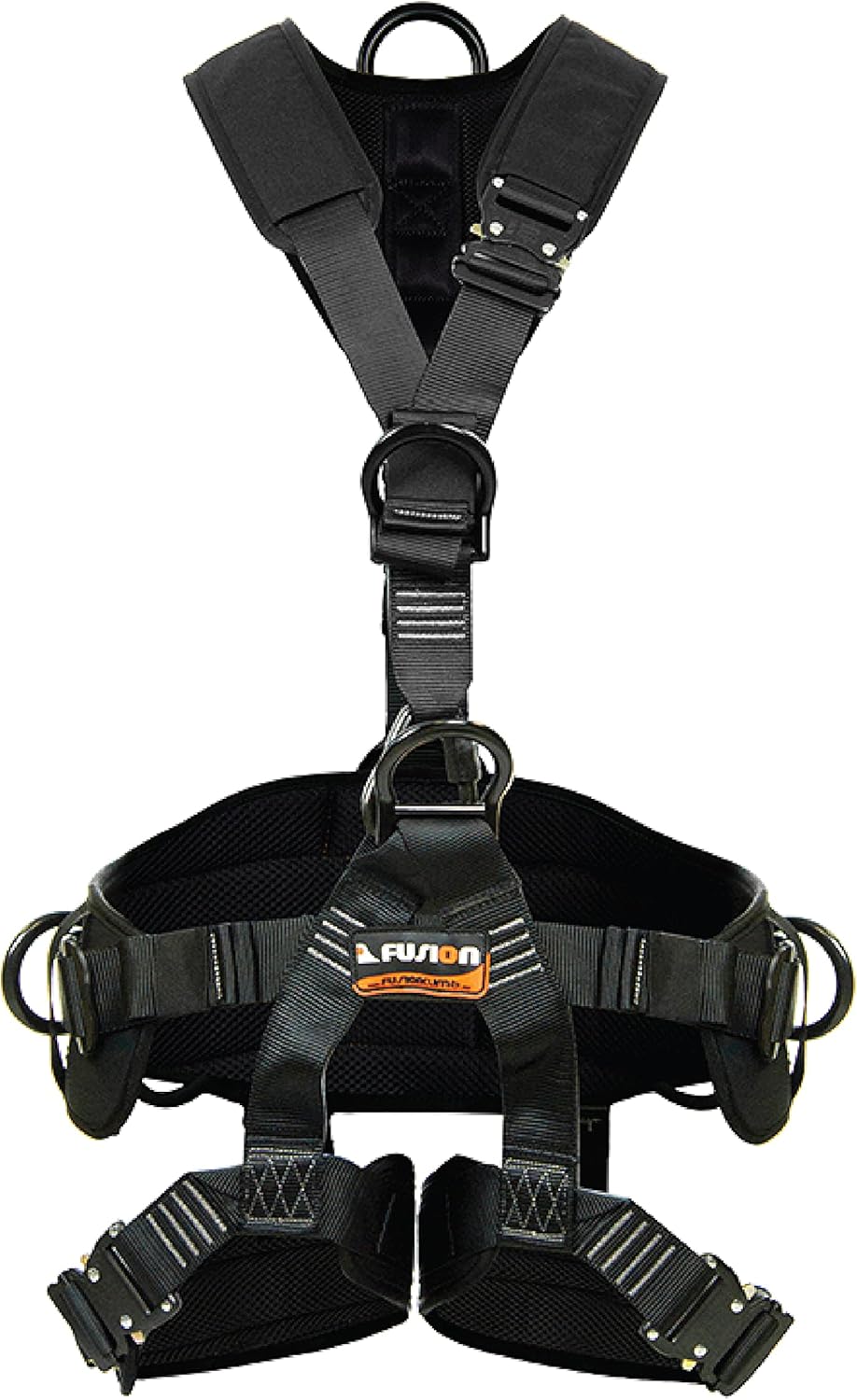 Fusion Climb Tac-Rescue, Construction Harness - Full Body Harness, 6 D-Ring Points, and Quick-Release Steel Buckle Safety Harness OSHA & ANSI Compliant