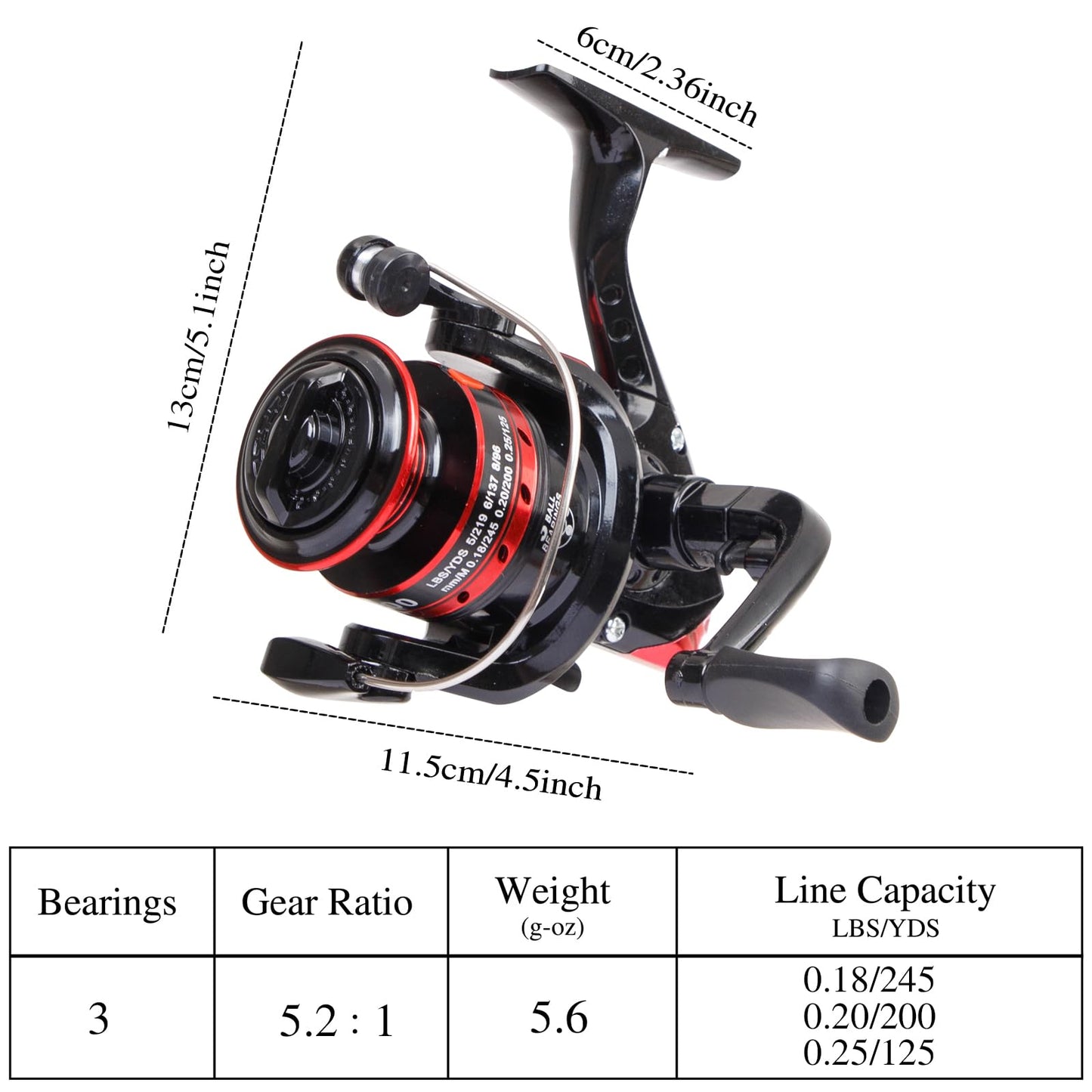 I00000 Black and Red Fishing Rod and Reel Combos with Fiberglass Telescopic Fishing Pole - Spinning Reel Fishing Carrier Bag, Freshwater and Saltwater Fishing Rod Kit,Travel Fishing Kit for Bass Trout