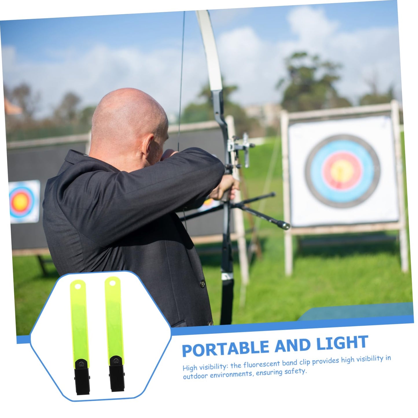 GOOHOCHY 12Pcs High Visibility Reflective Trail Markers Multi-Functional PVC Clips for Hunting Camping Night Running and Cycling Glow Clips for Enhanced Safety and Use