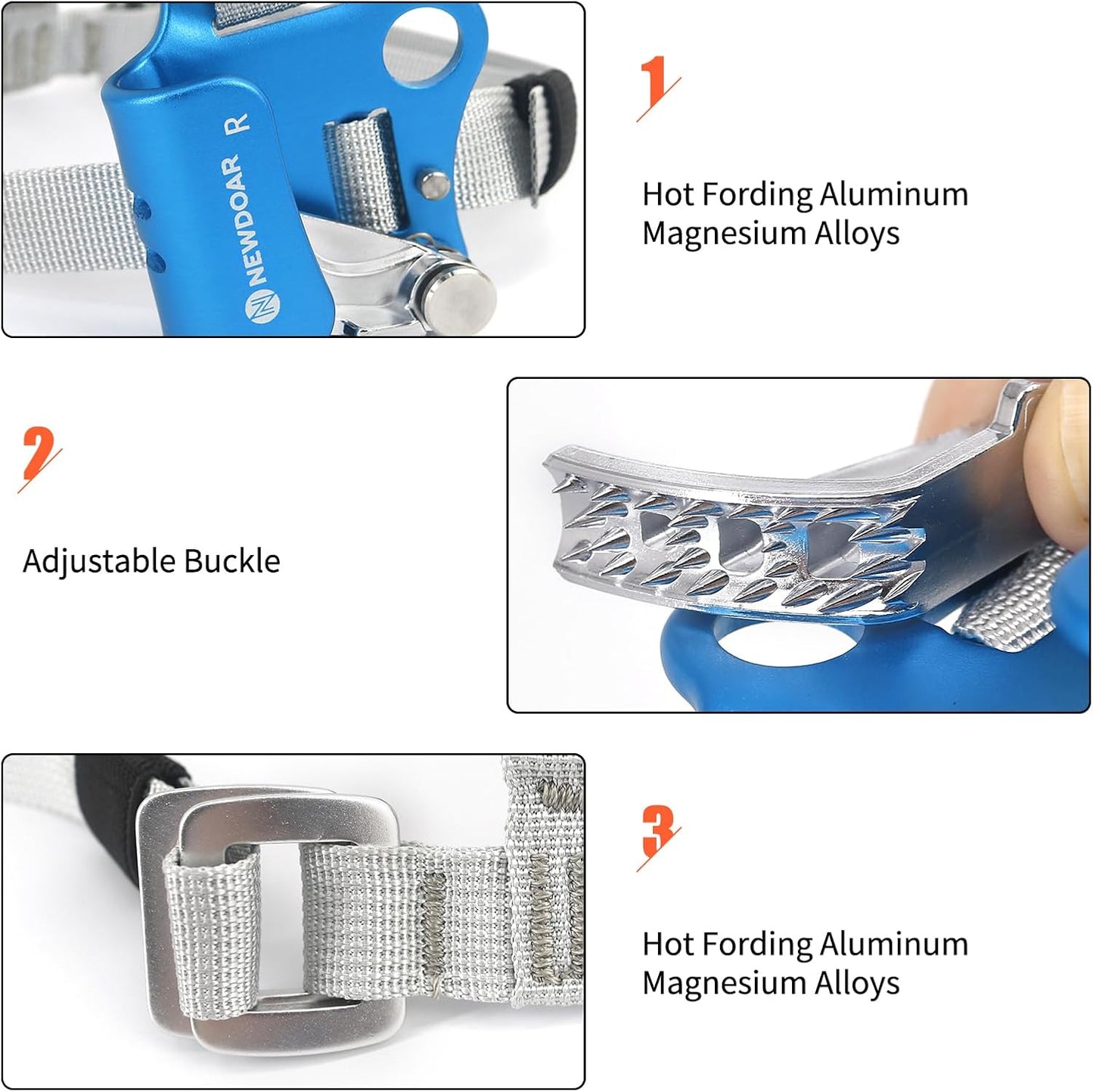 NewDoar Foot Ascender Riser Rock Climbing Mountaineering Equipment Climbing Device
