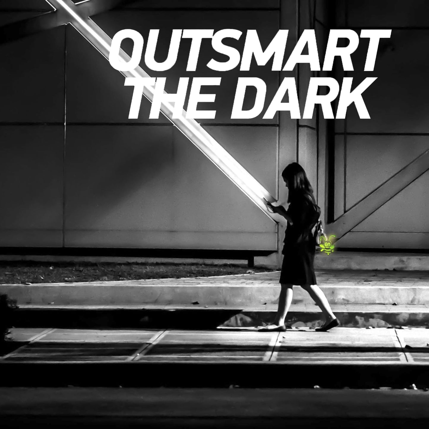 AdayPeace Safety Reflector Fun,Glow Bee-Fun-to-Wear,Ultra Bright,Glow in the Dark Carabiner,Night Reflective Keychain,Safety Keychain,Lightning Bee Keychain Hanging Rings for Kids,Bags,Backpack-Made in Green(green)