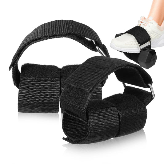 Kisangel 2Pcs Dumbbell Foot Attachment, Foot Weight Lifting Adjustable Ankle Straps Leg Lifting Weight Holder For Gym Workouts Strength Training
