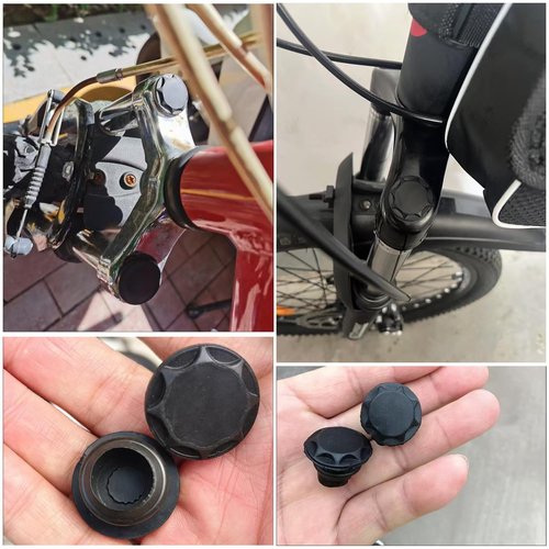 SquEqu 6 Pack Bike Suspension Fork Cap Rubber Dust Cover ID 19mm Protective Plug Shoulder Top Tips for Bike Front Forks Electric Bikes Ebike Oil and Air Shock Absorber Damper Montain Road MTB