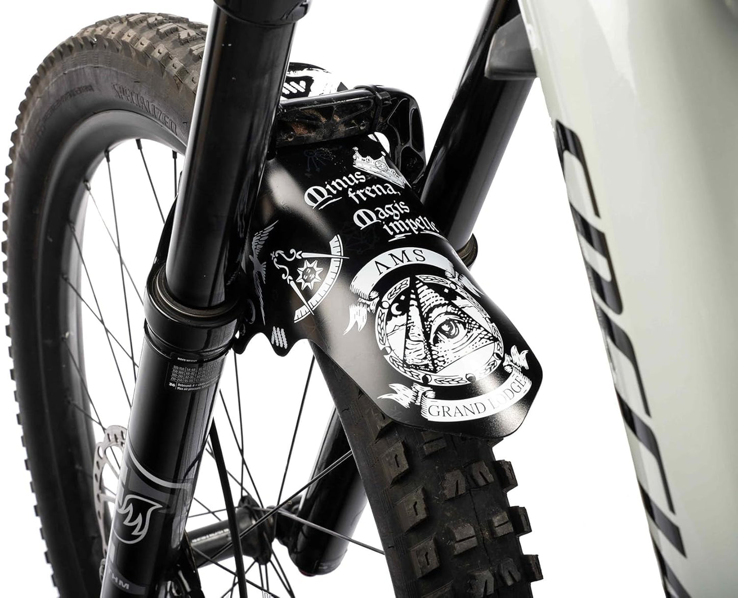 All Mountain Style AMS Front Mudguard – Fits 26’’,27.5’’,29’’, Dazzle/Black