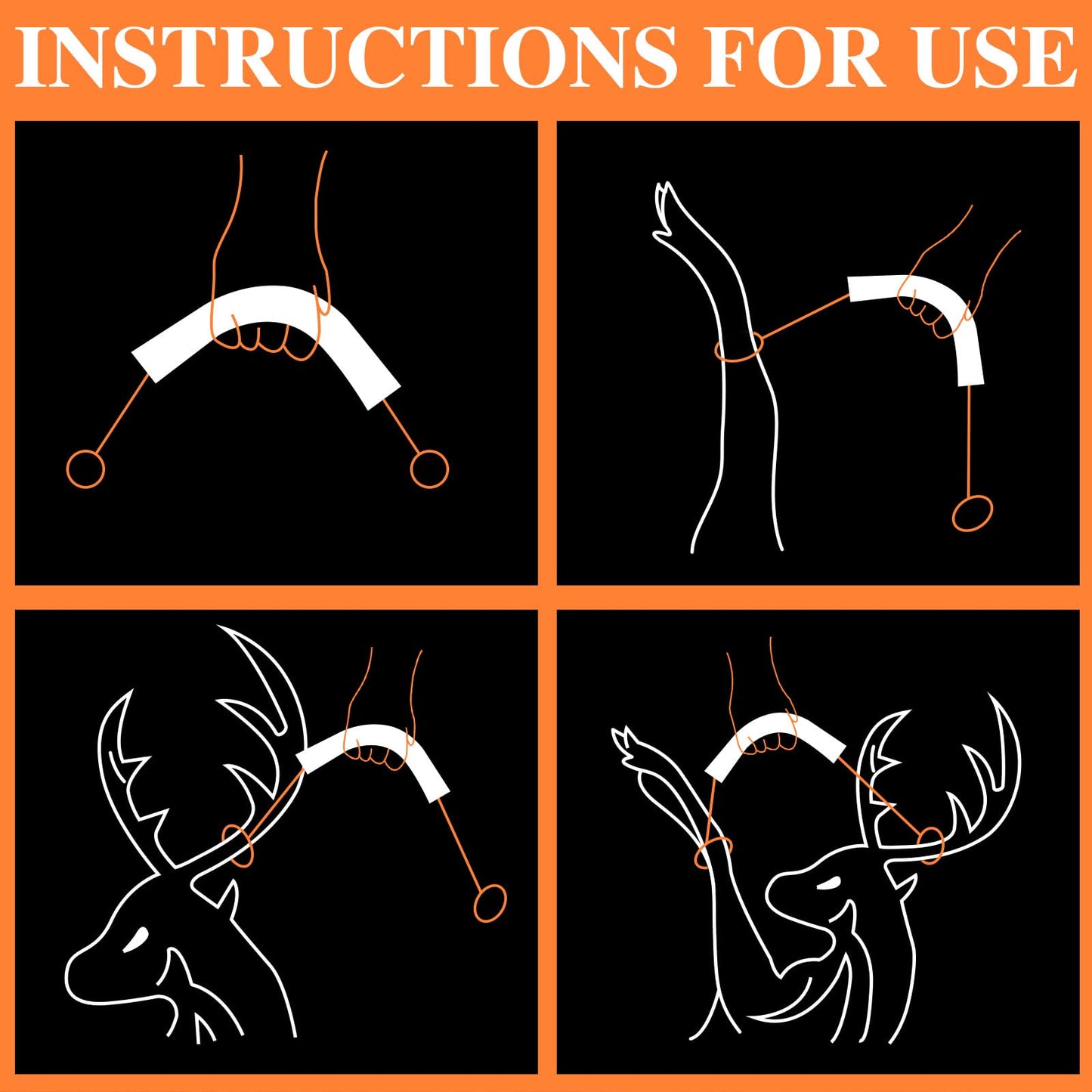 4 Pcs Deer Sled Deer Drag and Harness 43.3" Lightweight Portable Wirerope Cinch Hunting Accessories with Thick Foam Handle Hunting Gear Accessories Gifts Works with Bucks Does