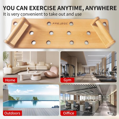 FREJSQC solid wooden Push Up Stands 10 in 1,Push Up Board,Portable Gym Accessories, Strength Training Equipment, Original Patent design – Home Workout Equipment，for men and Women (Beech Wood)