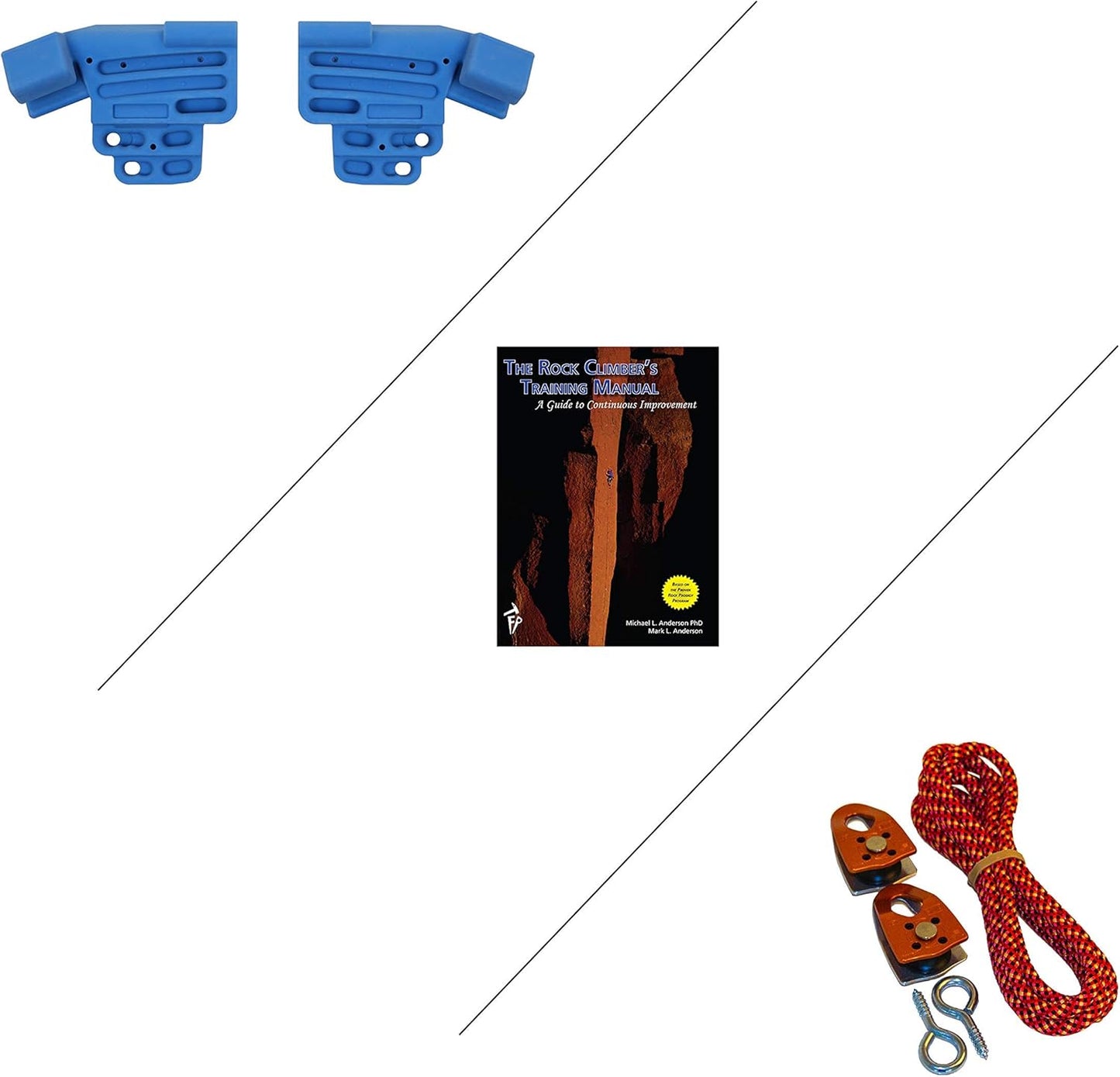 TRANGO Rock Prodigy Training Center - Rock Climbing Hangboard - 2-Piece Fingerboard System