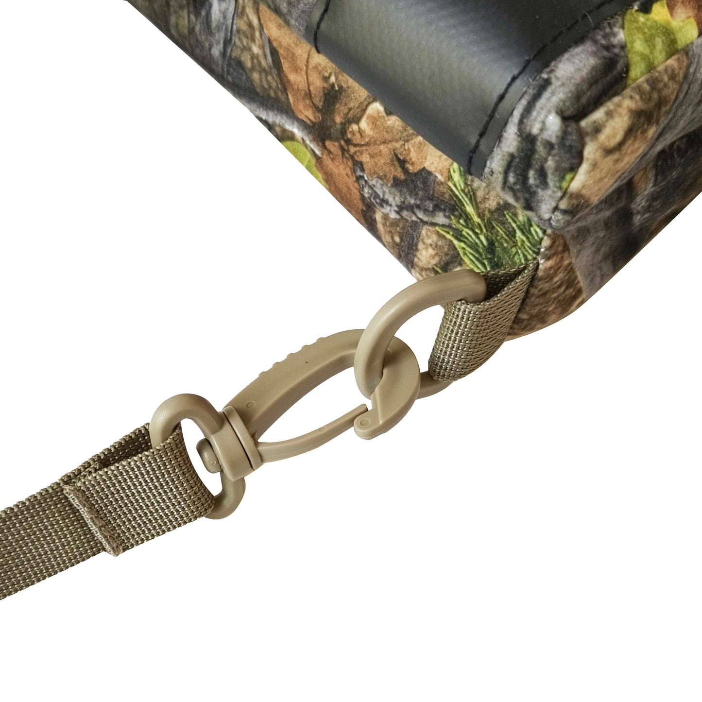 AUSCAMOTEK Camouflage Hunting and Stadium Seat Cushion with Backrest - 5cm Thick, Water-Resistant, Silent Material for Turkey Hunting Fishing Camping and Outdoor Activities (Spring Woodland Pattern)