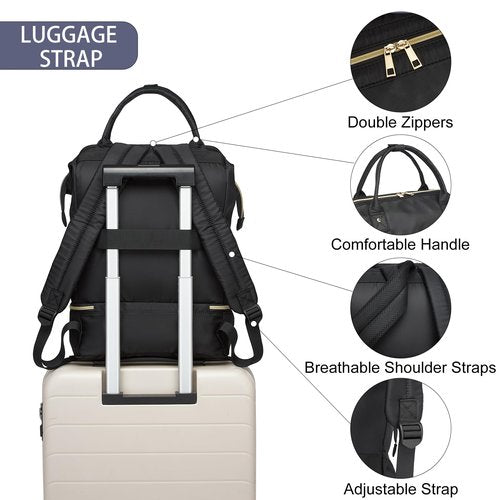 seyfocnia Gym Backpack for Women,Gym Bag with Shoe Compartment Lightweight Travel Workout Sports Backpack Womens Black