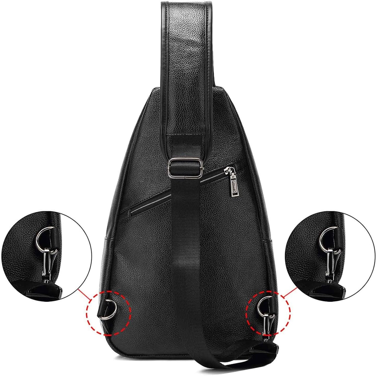 Small Sling Bag Crossbody Backpack Over the Shoulder Bag for Men Women Travel Outdoors, Lightweight Chest Pack (Small, Black)