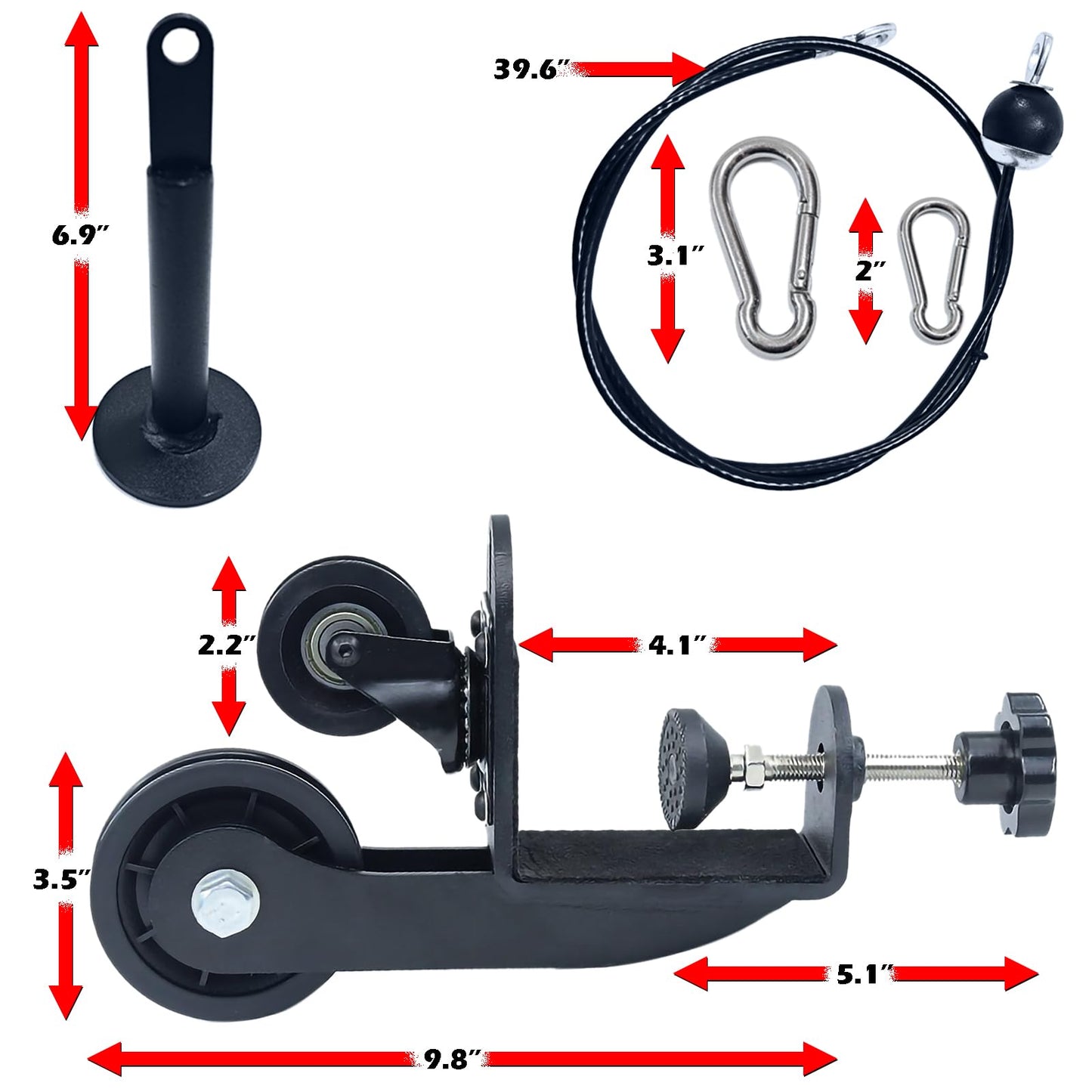Forearm Strengthener - RISANXUN Wrist Strength Trainer for Tabletop - Adjustable Arm Wrestling Training Pulley System with Weight Loading Pin for Home Gym (Set B)
