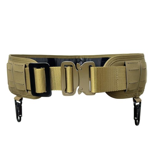 TWINFALCONS Tactical Battle Belt Modular Rigger's Belt Quick Release Buckle Molle Belt Patrol Belt Duty Belt Adjustable 1000D Nylon Belt (Coyote Brown)