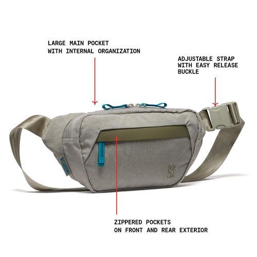 Chrome Industries Sabin Sling Bag for Men and Women – Large Main Compartment, Lightweight Recycled Materials – 3L, Sage