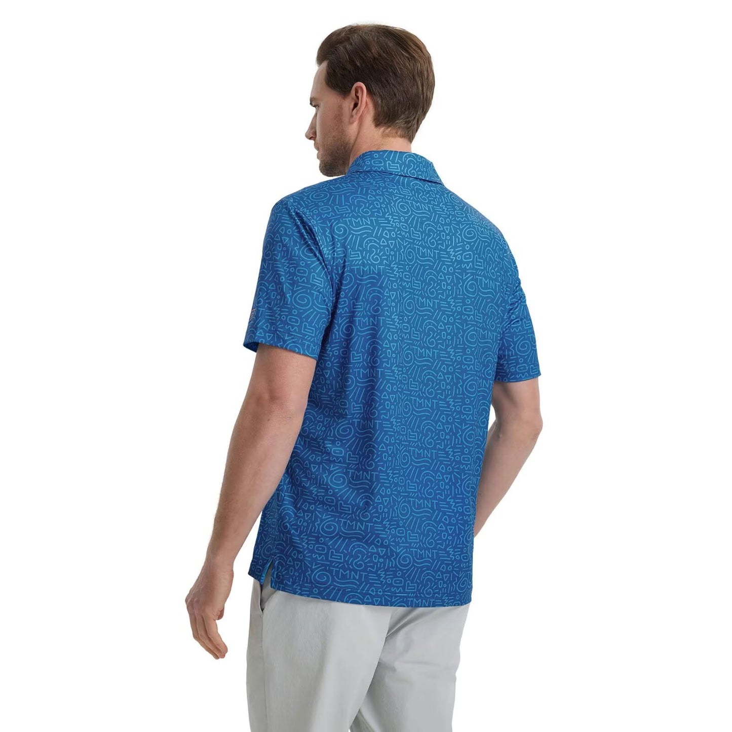 M MAELREG Mens Golf Shirt Short Sleeve Dry Fit Print Moisture Wicking Performance Patterns Collared Polo Shirt