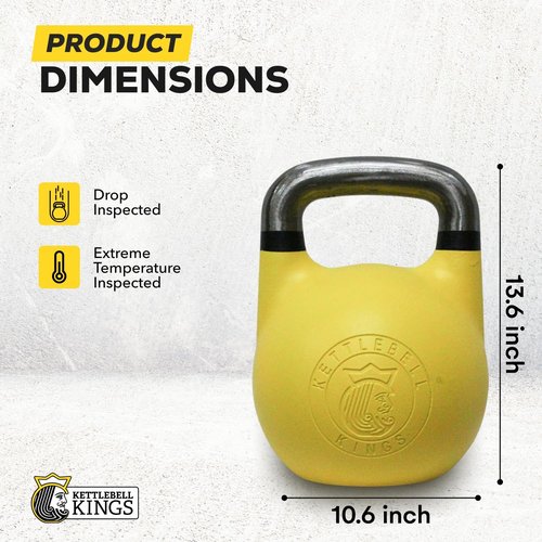 Competition Kettlebells (8-48 KG) with 35mm Handle | Strength Training Weights for Home Gym
