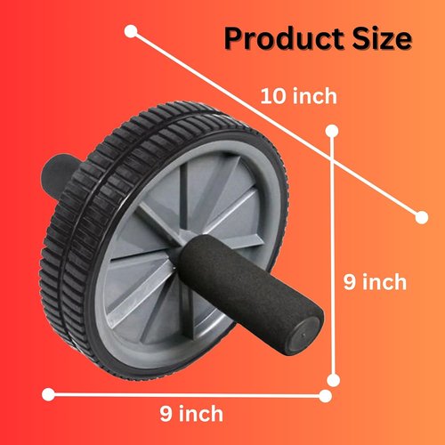 Core Fitness Wheel - Ab Roller Wheel for Core Workout, Abdominal Strength Training - Abs Workout Equipment with Easy-Glide Wheel & Padded Handles - Home Gym Exercise Wheels for Men Women