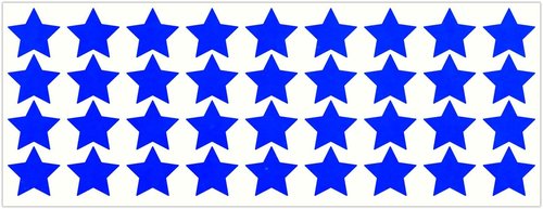 LiteMark Reflective White 1 Inch Stars Sticker Decals for Helmets, Bicycles, Strollers, Wheelchairs and More - Pack of 36