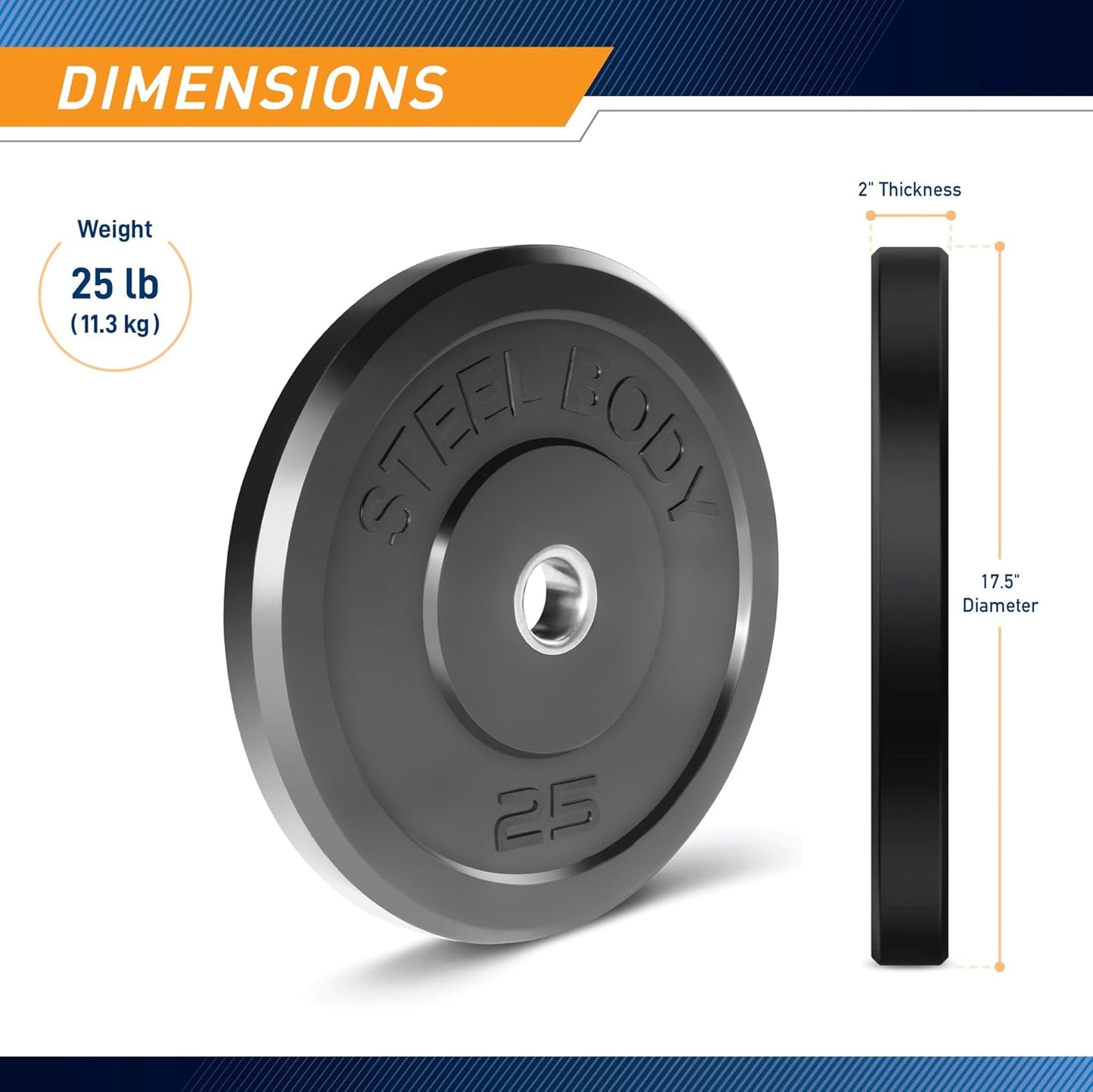 Olympic Rubber Bumper Weight Plates - 10 lb, 25 lb, 35 lb, 45 lb for Strength Training