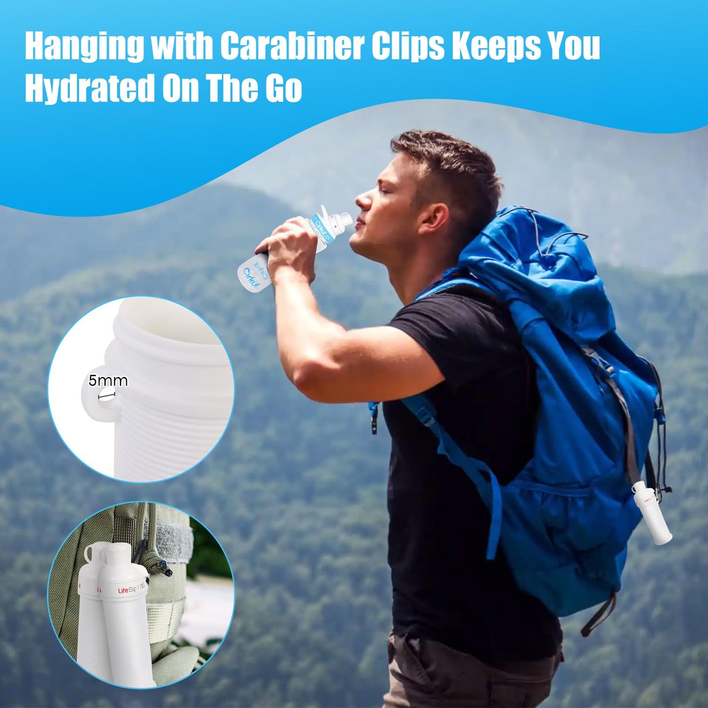 Funnacle Flavor Cartridge Holder Cartridge Storage Sips Container| Fits 2 Cartridges | Compatible with Cirkul Sips | Sip Safe Travel Case Keep Fresh for Up to 10 Days | BPA Free Plastic