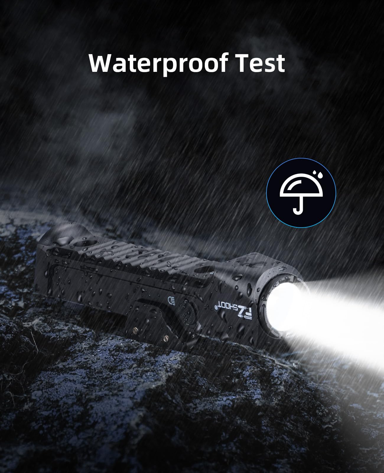 EZshoot 1800 Lumens Rifle Light Compatible with Picatinny and M-Rail, Rifle Flashlight with Magnetic Rechargeable, Tactical Flashlight with Strobe for Home Denfence, Hunting