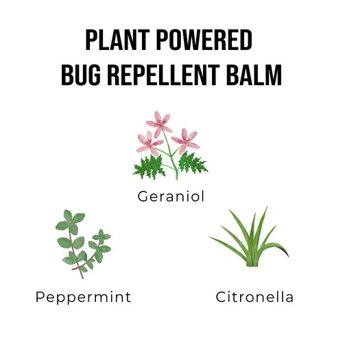 Quitch Geraniol Bug Balm, Bug Spray Alternative Travel Size Repellent, DEET Free Mosquito Shield for Kids, Natural Travel Size Mosquito Repellent Wipes Alternative Balm for Babies, Made in The USA