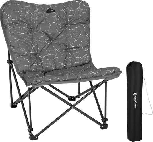 KingCamp Butterfly Chair Oversized XL Camping Chairs for Adults Padded Folding Comfy Camp Chairs 300lbs Heavy Duty with High Back for Bedroom Living Room Dorm Rooms Outdoor Patio Lawn