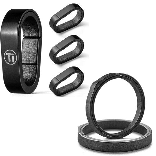 TISUR Titanium Key Chain Rings+TISUR Titanium Key Rings