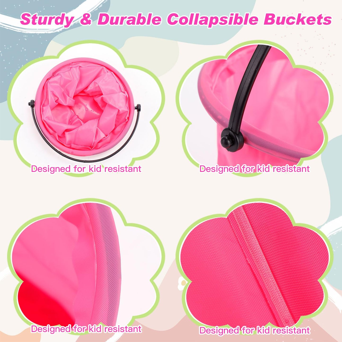 3PCS Kids Fishing Net with Bucket, Telescopic Fishing Net with Handle, Small Fishing Butterfly Net, Kids Fish Butterfly Catching for Catching Insects Fishing, Nature Exploration Toys