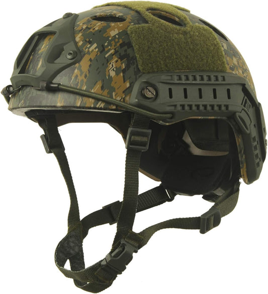 LOOGU Fast BJ Base Jump Tactical Helmet for Airsoft with 12-in-1 Headwear