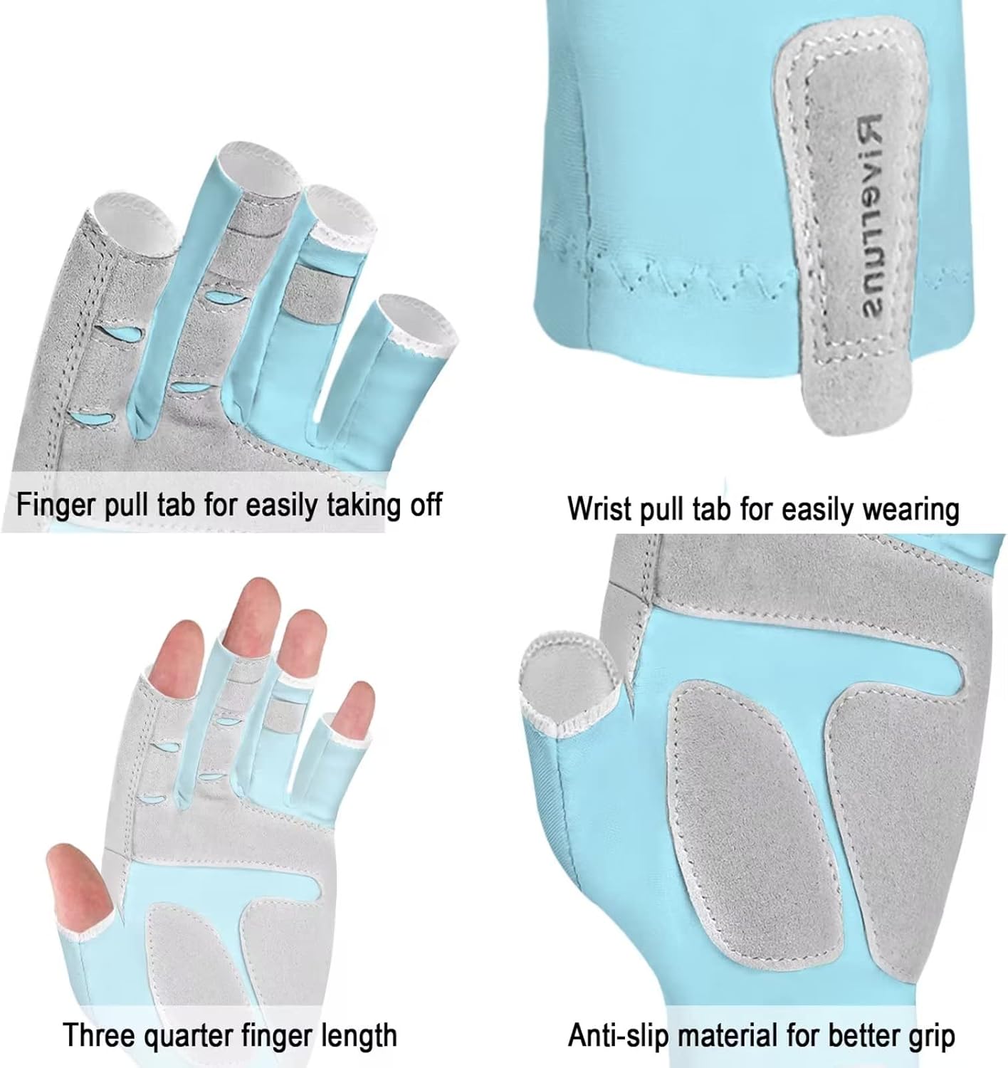 UPF 50+ Fishing Gloves | UV Protection for Men & Women | Outdoor Activities