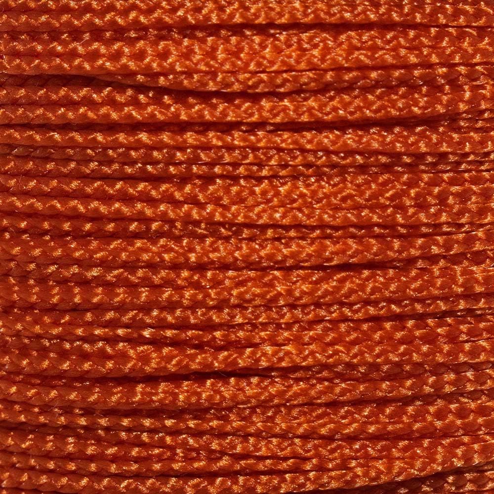 Micro Sport Cord 1.18mm X 125 Ft Small Spool Lightweight Braided Cord (Burnt Orange)