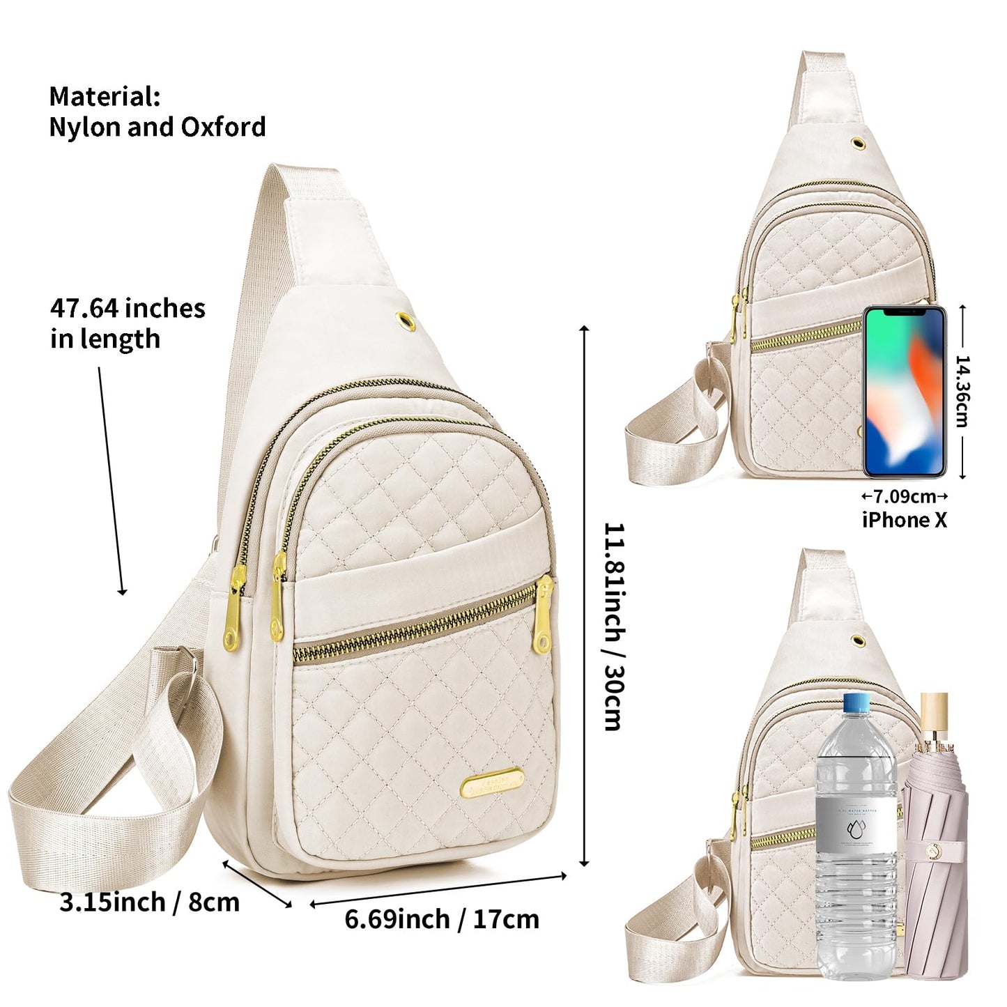 Aisijimo Small Sling Bag For Women Men Casual Crossbody Sling Backpack