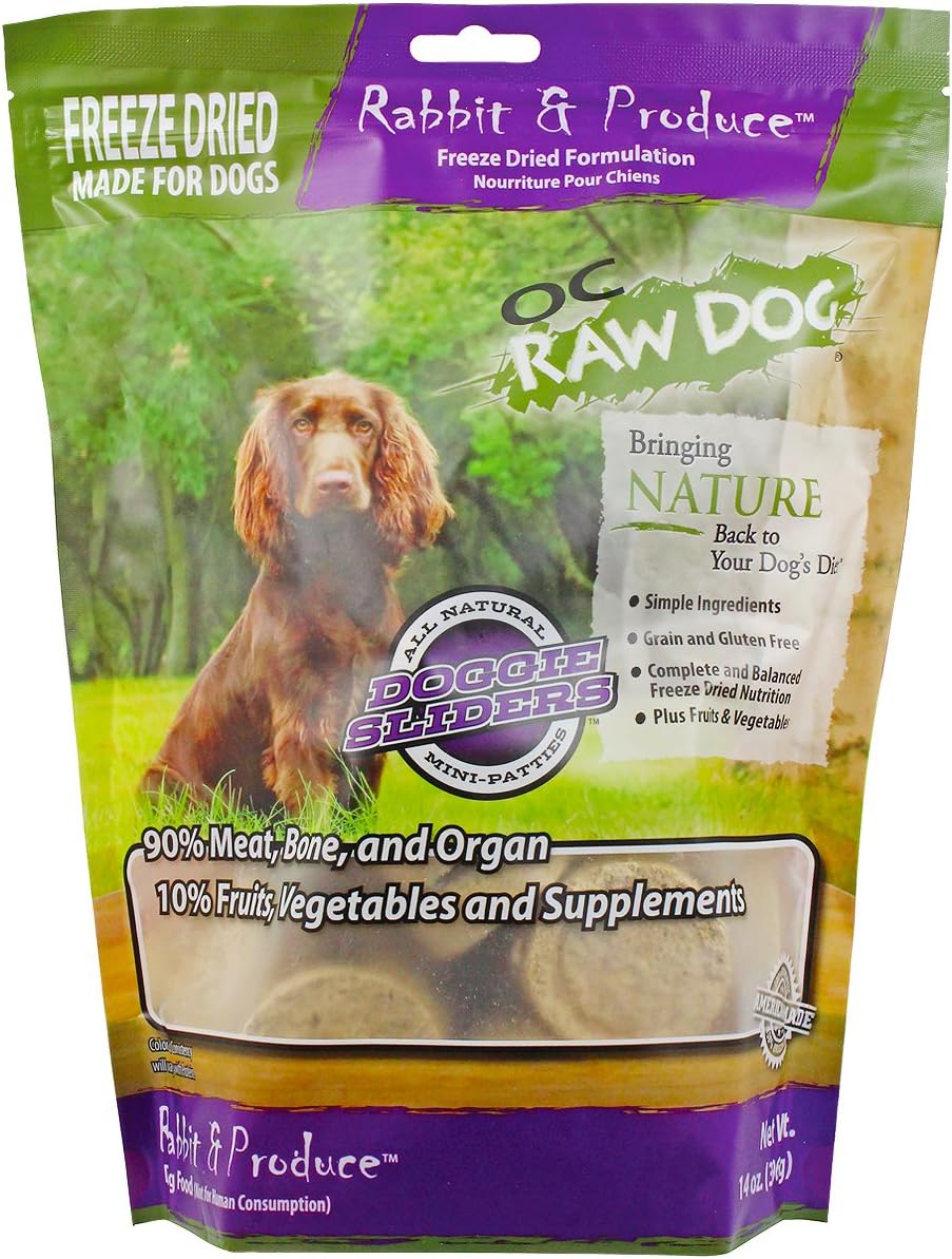 OC Raw Freeze Dried Rabbit & Produce Sliders 14oz