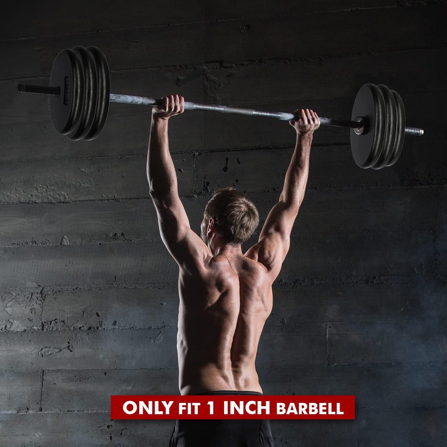 A2ZCARE Standard Cast Iron Weight Plates 1-Inch Center-Hole for Dumbbells, Standard Barbell 1.25, 2.5, 5, 10, 15, 20 lbs (15lbs (Single))