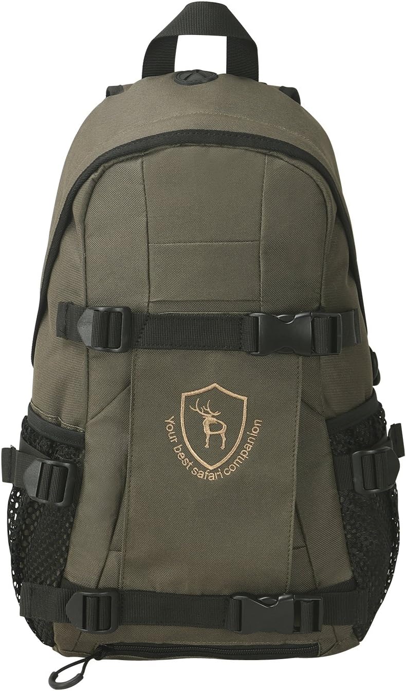 TOURBON Hunting Backpack with Rifle Holder, Small Outdoor Day Pack for Hunting Accessories Fishing Hiking Camping (Green)