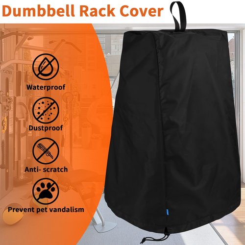 Xxerciz Dumbbell Rack Cover for CAP Barbell A-Frame Dumbbell Weight Rack, Portable Dustproof Waterproof Anti-scratch Protective Case for Home Gym Dumbbell Rack
