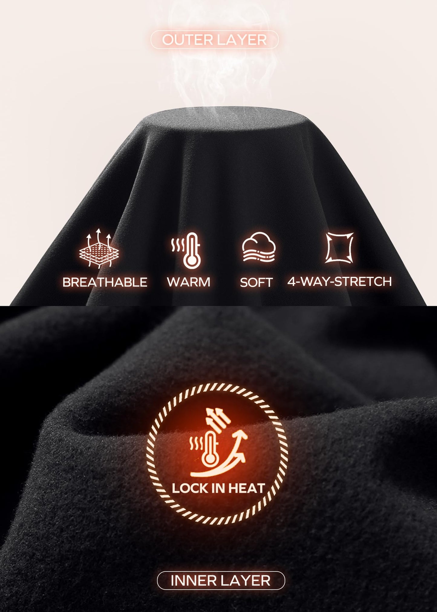 Ewedoos Thermal Underwear Set for Kids Thermals Top and Bottom Set Boys Long Johns Base Layer Thermal Set Black