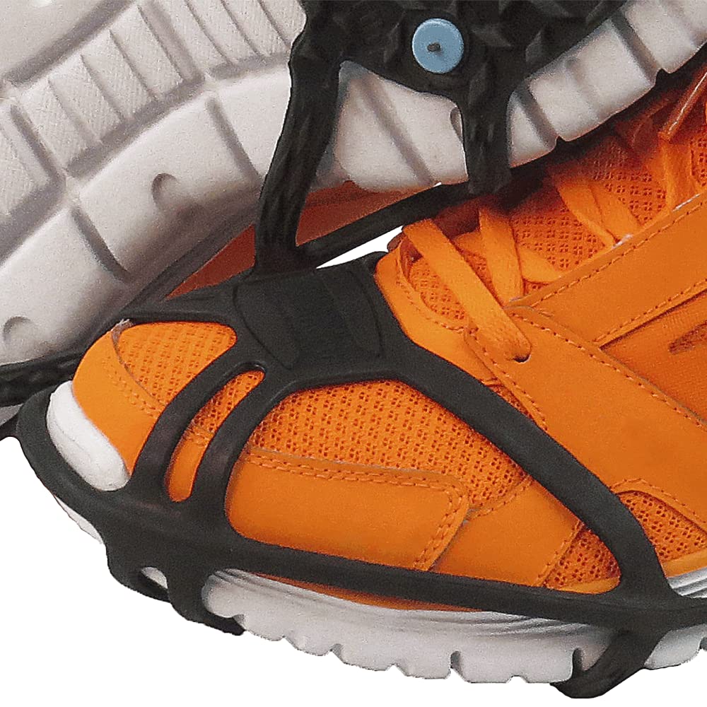 Due North Everyday Pro Traction Aids for Running and Walking on Ice and Snow - Ice Cleat Winter Spikes for Men & Women