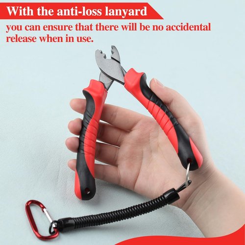 SPEEDWOX Fishing Crimping Tool Fishing Pliers for Single-Barrel Sleeves Crimper Tool Fishing Tackle Saltwater Fishing Gear Crimping Pliers Fishing Crimps for Fishing Line Single Barrel Crimp Sleeves