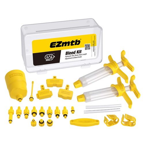 HKZTUY Hydraulic Brake Bleed Kit for MTB – Fix Spongy Brakes, Fits Shimano, MAGURA & SRAM, for DIY Home & Pro Shop Use Maintenance, Boosts Brake Performance
