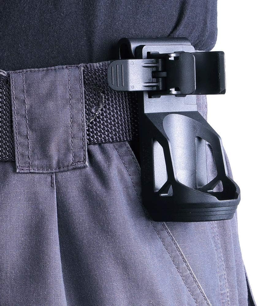 Nextorch V5 Tactical Flashlight Holster with Lever Side Lock System Only for 1"-1.25" Diameter Flashlight （Holster Head Diameter 0.78"-1.18" Bottom Diameter 1.18")