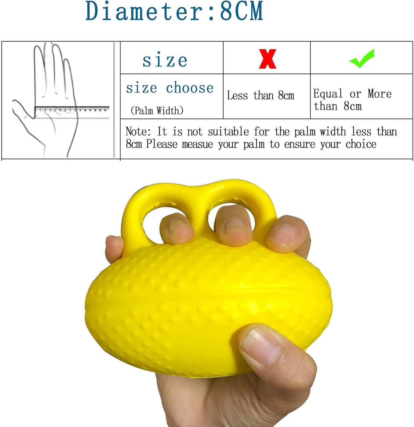 Fanwer Finger Exerciser Hand Squeeze Ball, Hand Grip Strength Trainer Build Hand, Finger and Wrist Strength, Finger Extension Exerciser for Rehab, Arthritis, Carpal Tunnel