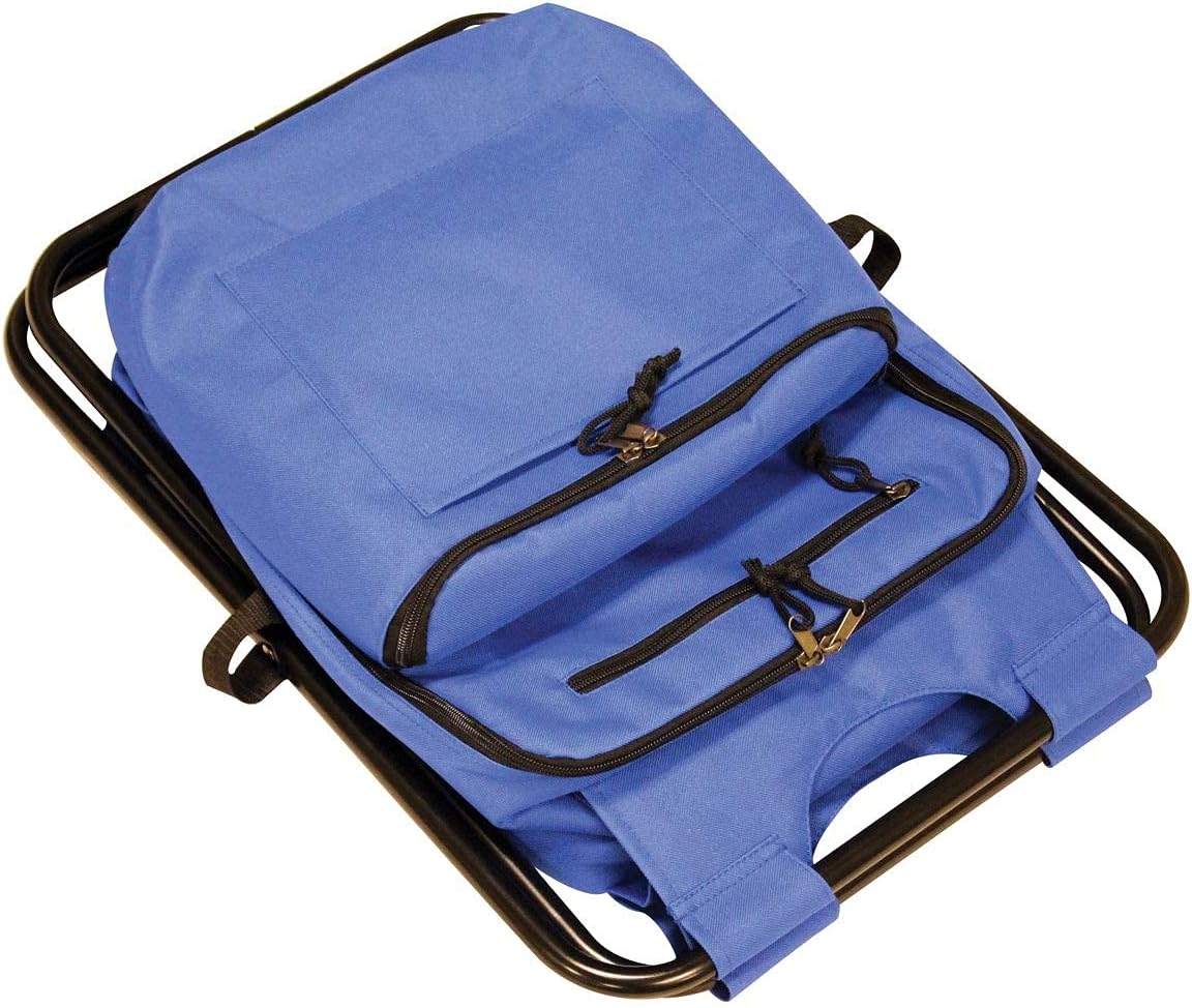 Preferred Nation Seated Cooler Backpack, 3 in 1 Portable Camping Backpack with Cooler and Folding Chair Stool, Leak Proof | Great for Fishing, Camping, Outdoor Events, Picnics or Beach