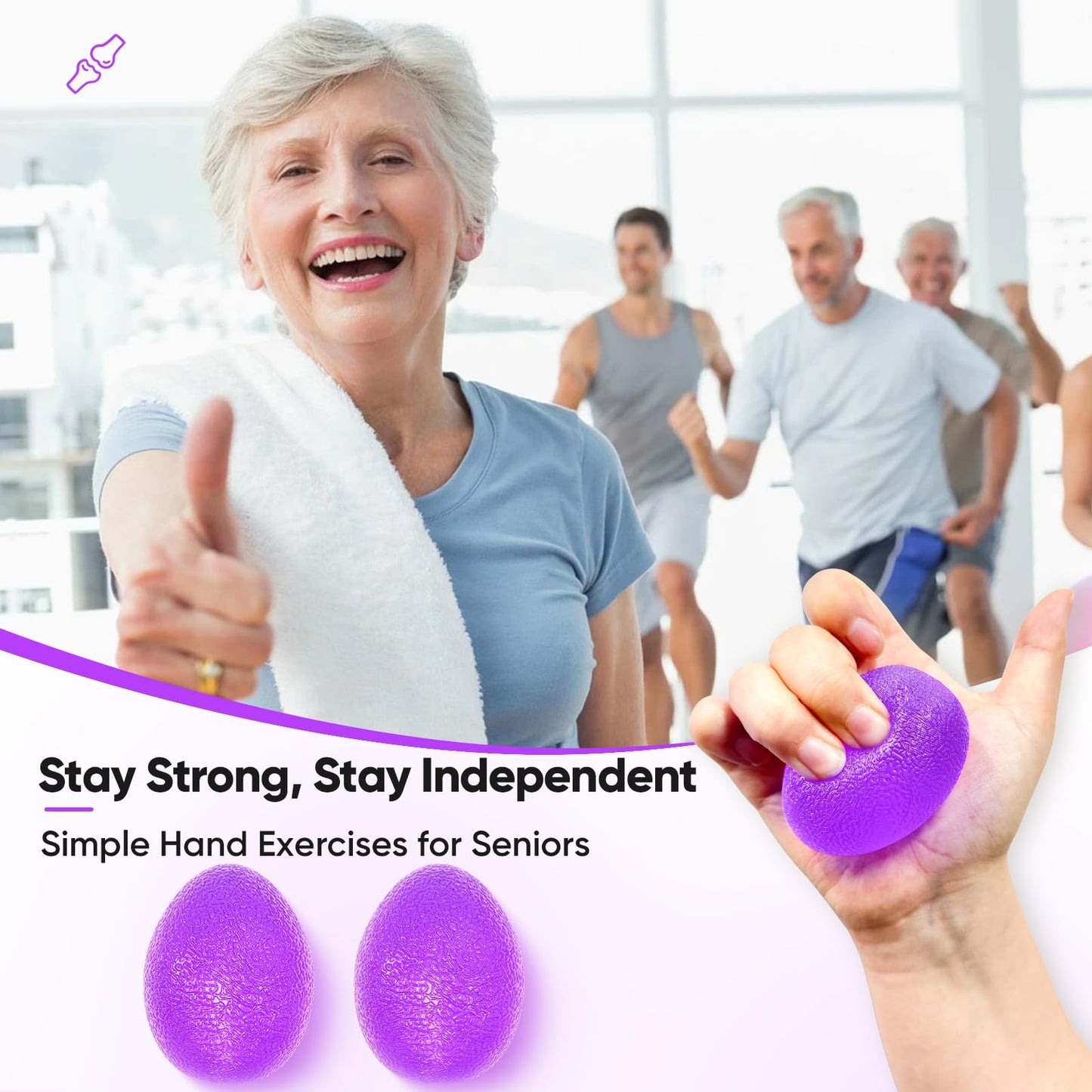 FitBeast Stress Balls for Adults, Hand Exercise Balls 6 Pack, Stress Relief & Grip Strength Trainer, Squishy Balls & Squeeze Balls for Arthritis, Carpal Tunnel, Hand Therapy with 3 Resistance Levels