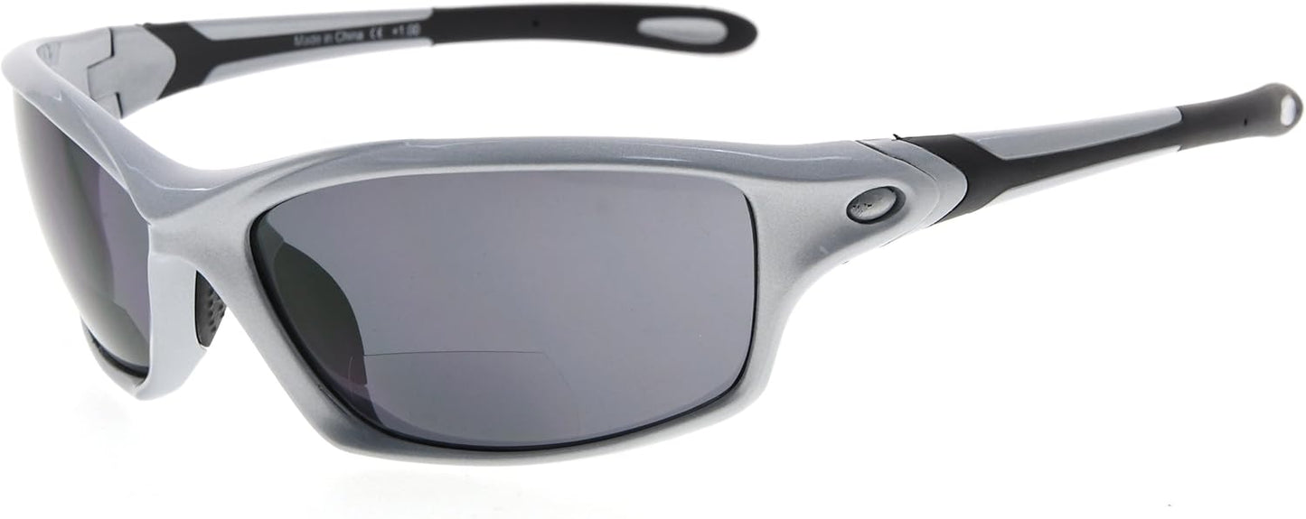 Eyekepper TR90 Frame Bifocal Sports Sunglasses Baseball Running Fishing Driving Golf Softball Hiking Sunshine Readers