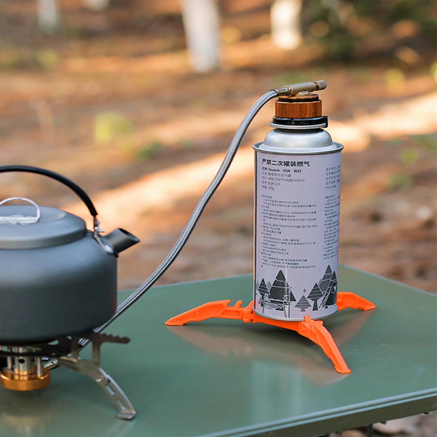 3PCS Fuel Stabilizer, Isobutane Fuel Canister Stabilizer, Tripod for Cooking, Mini Foldable Outdoor Hiking Gas Tank Stove Stand, Suitable for Wilderness Camping and Tourism