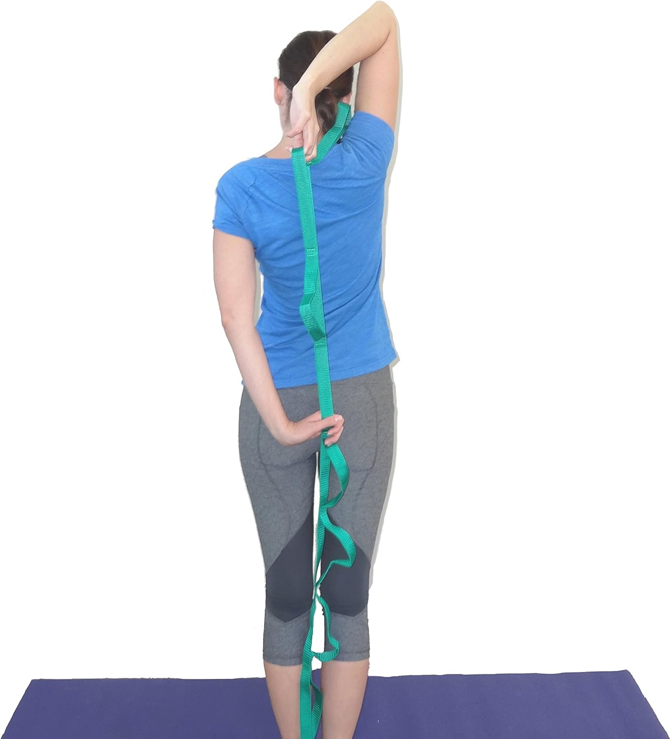 Physical Therapy Stretch Strap by Morning Sky - 10-Loop 73-inch Rehab Strap with Instructional Guide for Rehab, Stretching, Yoga.