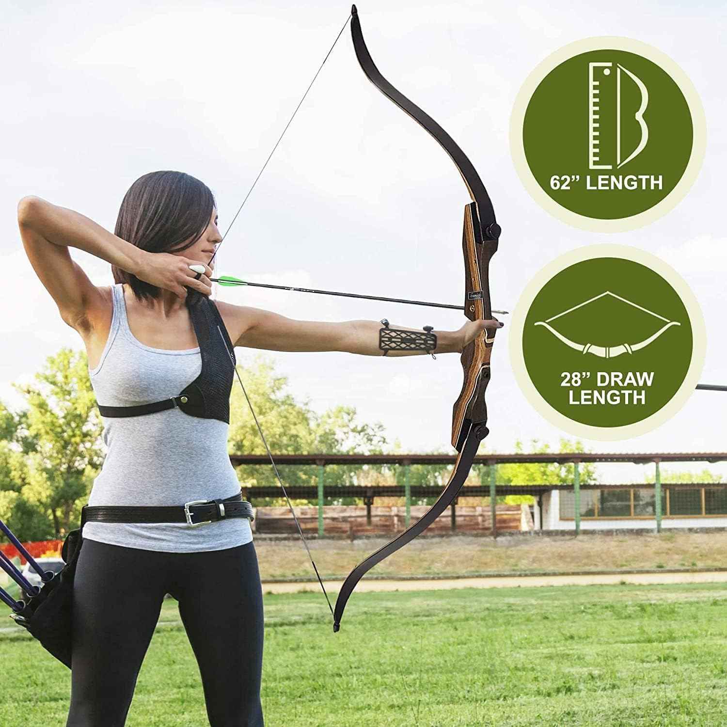 Samick Sage 62-Inch Takedown Recurve Bow - Ideal for Teens & Adults, Hunting & Target Practice